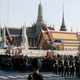 Thai soldiers along the route of the coronation procession.